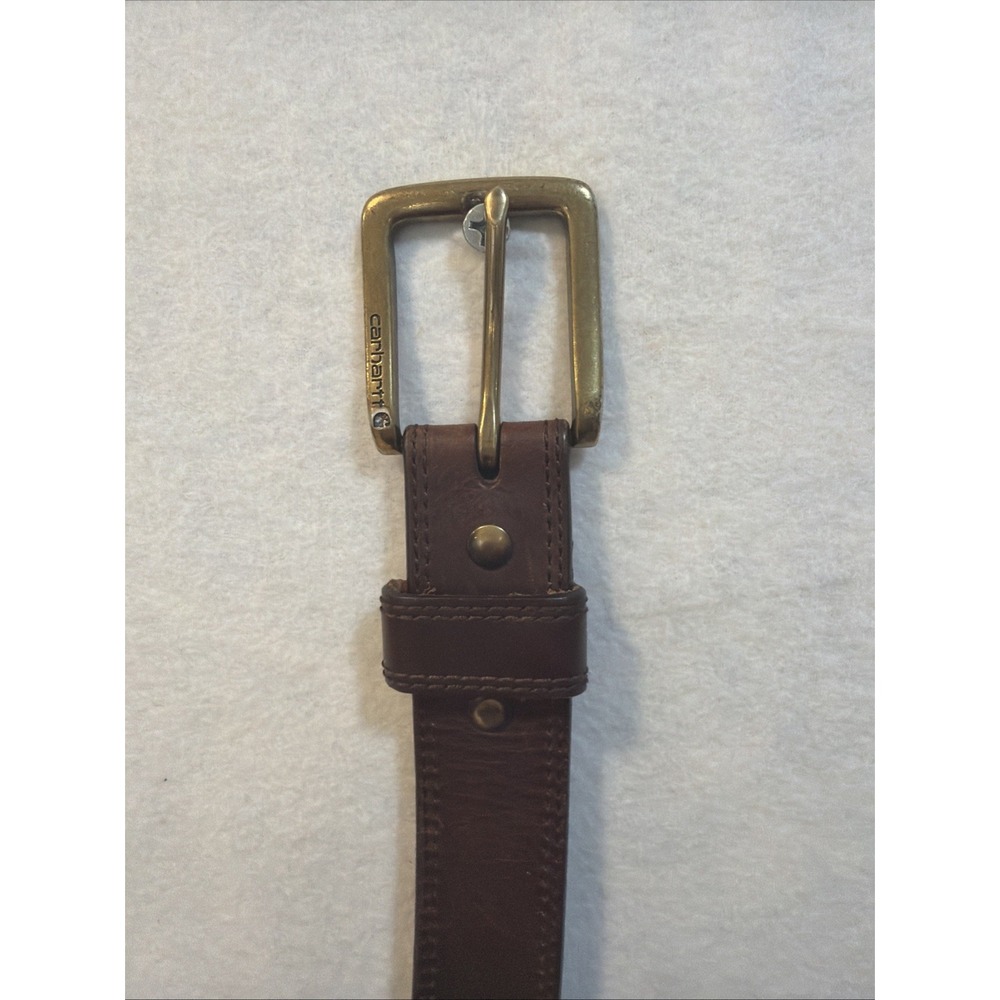 CARHARTT HAMILTON CH-22504-00-200-0038 BELT, 38 IN WAIST, LEATHER, BROWN